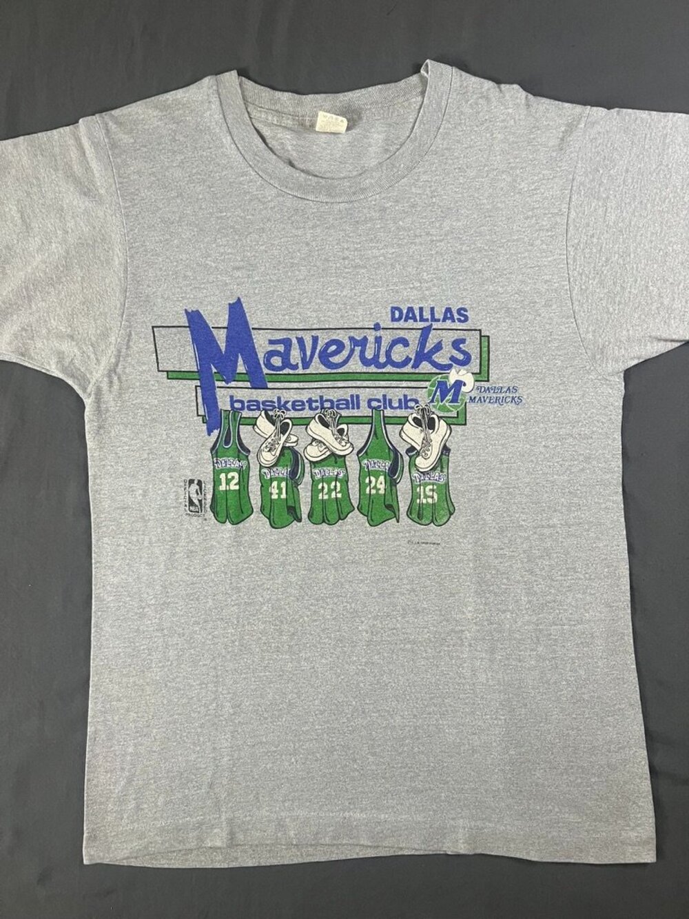 Rare Vintage Dallas Mavericks Tee Screen Stars Tag Single Stiched Men's Medium